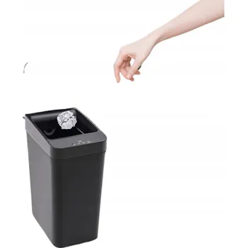 Odpadkový koš AUTOMATICKÝ KOŠ SENZOR POHYBU BEZDOTYKOVÝ VODĚODOLNÝ DO KANCELÁŘE 12L