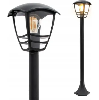 Bezpečnostní kamera Kvadratový osvětlovací sloupek Edo E27 100 cm černý