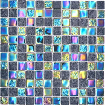 Skleněná mozaika WzorcowniaStudio 30,4 x 30,4 cm, odstíny šedé a stříbrné