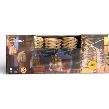 Venkovní osvětlení Světelný řetěz Action 560 cm solární béžový