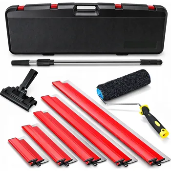 Malířská špachtle Nůž na sádrokarton Vorfal, sada 4 špachtlí 40/60/80/100 cm, teleskopická tyč