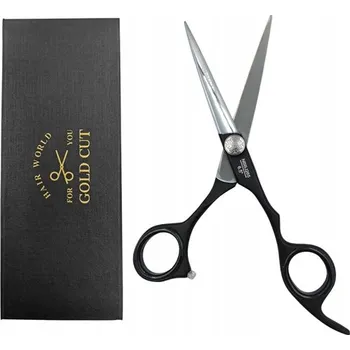 Kadeřnické nůžky GOLD CUT BB Kadeřnické nůžky 6,5" Černé matné BLACK + POUZDRO NBBJ265