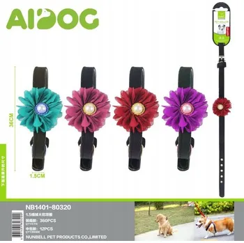 Obojek pro psa Stylové obojky pro psy s velkými květinami - 1,5 cm