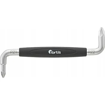 Šroubovák Fortis Úhlový oboustranný šroubovák křížový PZ1 PZ2