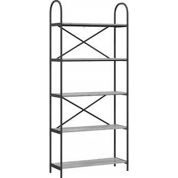 Knihovna Police na knihy Šedý dub sonoma 80 x 30 x 183 cm