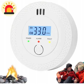 Zabezpečovací technika DETEKTOR OXIDU UHELNATÉHO CO LCD ZJIŠŤOVAČ ÚNIKU PLYNU S CERTIFIKACÍ