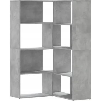 Knihovna Regál VidaXL 85 cm x 140 cm x 85 cm světle šedý betonový vzhled