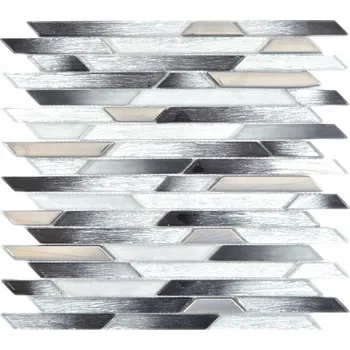 Obklad Mozaika WzorcowniaStudio 30 x 30 cm, odstíny šedé a stříbrné
