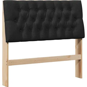 Čalouněné čelo postele Černá 100 cm Masivní borové dřevo