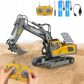 RC model auta DÁLKOVĚ OVLÁDANÝ BAGR SILNÝ HRAČKA PRO DĚTI VELKÝ BULDOZER PILOT RC