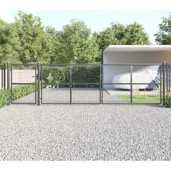 Zahradní lavice zahrada-XL Pletivá zahradní branka antracitová 500 x 125 cm pozinkovaná ocel 154549