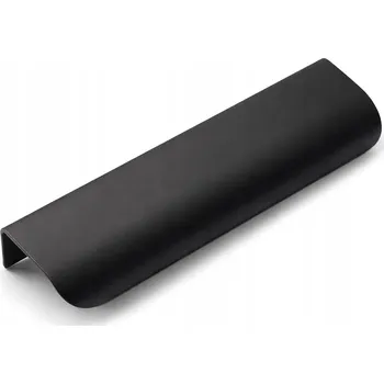 Nábytkové kování Krawędziowy Nábytková úchytka nábytkový YVS, černý matný, 15 cm, rozteč 128 mm