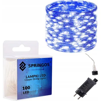 Vánoční dekorace Vánoční osvětlení na stromeček Springos venkovní 13 m, 51-100 LED