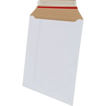 Obálka Kartonová obálka A4 255x360 mm bílá Vlna E Pevná na knihy s proužkem