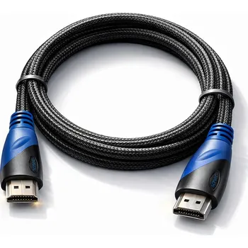 Video kabel HDMI-HDMI kabel 2M SAVIO CL-48 4K UHD ARC ETHERNET Nylonové opletení Zlaté konektory AWG30
