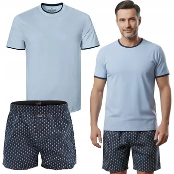 Pánské pyžamo Pánské bavlněné pyžamo, set: tričko s krátkým rukávem a šortky, velikost M Pako Jeans
