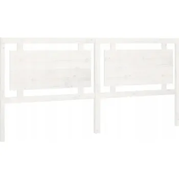 Čelo postele, bílá, 205,5x4x100 cm, masivní