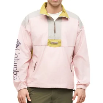 Pánská větrovka Columbia Riptide II Retro Windbreaker Anorak M 2121681694 - pink agate/flint grey/peppercorn L
