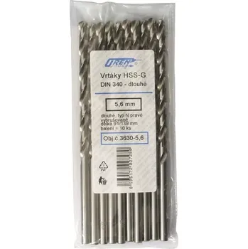 Vrták Vrták OREN DIN 340 HSS-G, vybrušovaný 2,9 mm