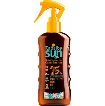 Přípravek na opalování Tabaiba Sun Aloe Opalovací olej 200 Ml SPF 15 Tenerfa | OFICIÁLNÍ OBCHOD TABAIBALOE
