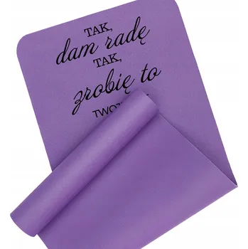 podložka na cvičení PODLOŽKA NA CVIČENÍ FIALOVÁ TRÉNINKOVÁ FITNESS JÓGA SILNÁ, Zvládnu to Jméno