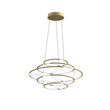 Nemo Drop 5, zlatá závěsné svítidlo, 35W LED 2700K stmívatelné, průměr 70cm