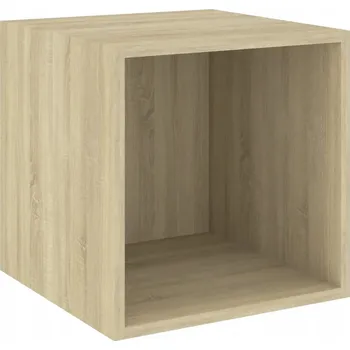 police Nástěnná police, dub sonoma, 37x37x37 cm, dřevotříska