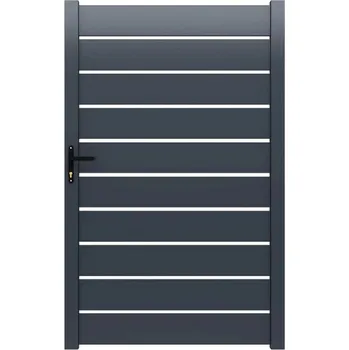 Plot vstupní hliníková branka, antracit - rozměr 1000 x 1788 mm, lamely 177,5 x 19,7 x 1,5 mm, barva antracit RAL 7016, šířku branky lze individuálně přizpůsobit zkrácením hliníkových profilů