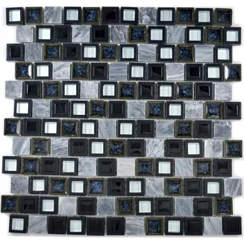 Obklad Mozaika WzorcowniaStudio 30 x 30 cm, odstíny šedé a stříbrné