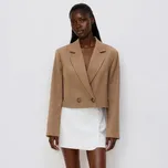 Reserved - Kraťasová sukně s příměsí viskózy - bílá - 183GU-00X - 183GU-00X-L