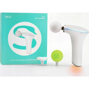 Masážní přístroj MASÁŽNÍ PISTOLE S 3 NÁSTAVCI NA TĚLO BÍLÁ