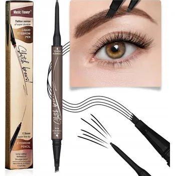 Tužka na obočí Fix na obočí s efektem microbladingu, oboustranný, pero 01 kaštanová, 3D, dlouhotrvající