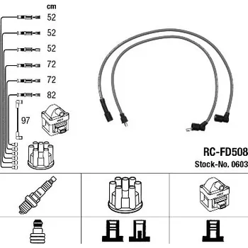 Zapalovací kabel Sada kabelů pro zapalování, 0603