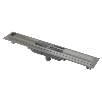 sprchový žlab Alcadrain APZ1101-850 Low Podlahový snížený žlab s okrajem pro perforovaný rošt; svislý odtok (dříve Alcaplast)