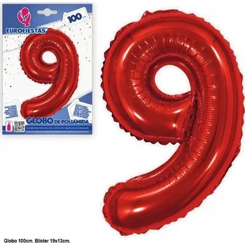 Balónek Ouda Party - Červený balón ve tvaru číslice 100 cm z hliníku