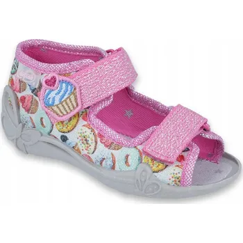 Dívčí sandály Befado dětské sandály textilní vícebarevné velikost 22