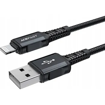 Datový kabel Kabel Acefast USB - Apple Lightning 1,8 m černý