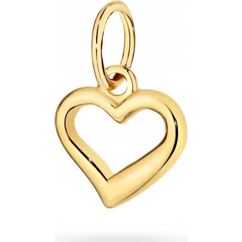 Přívěsek STŘÍBRNÝ POZLACENÝ PŘÍVĚSEK PŘÍVĚSEK Dámský ryzost 925 Malé srdce Srdíčko