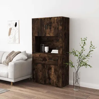 Příborník a kredenc zahrada-XL Skříň highboard kouřový dub kompozitní dřevo 3185372