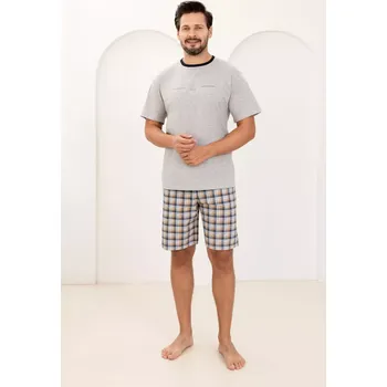 Pánská móda PÁNSKÉ PYŽAMO 502 W/26 bledá melanž L