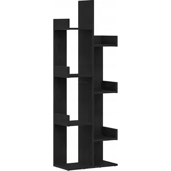 Knihovna Regál VidaXL 48 cm x 140 cm x 25,5 cm, černý dub