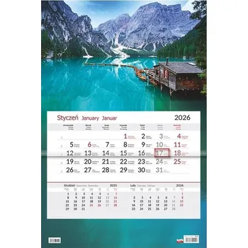 Kalendář Jednodílný nástěnný kalendář 2026 - Lodě v horách