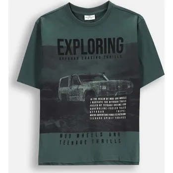 Chlapecké oblečení Chlapecké tričko zelené, krátký rukáv, velikost 158 Coccodrillo WC5