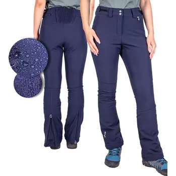 Snowboardové kalhoty Dámské lyžařské kalhoty SOFTSHELL zimní FIR tmavě modré 36 S