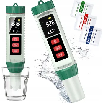 Bazénová chemie TESTER KVALITY VODY 5v1 PH/EC/TDS MĚŘIČ pro AKVÁRIUM a BAZÉN