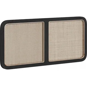 Čelo postele s čelo Černá 120 x 55 x 3 cm Ratan