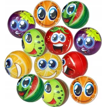 Dětské hřiště Ovocný míček s obličejem 10 cm