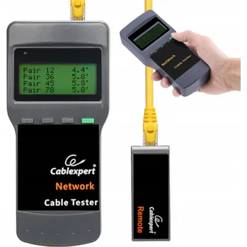Tester kabelu Tester kabelů RJ-45, RJ-11, RG-58 s displejem Gembird