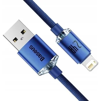 Datový kabel Baseus CAJY000003 Crystal Shine Series Datový Kabel USB - Lightning 20W 1,2m Blue