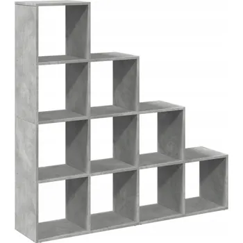 Knihovna Police z dřevotřísky VidaXL 29 x 131,5 cm světle betonová